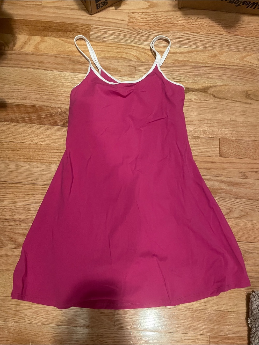 Altar'd State Fuchsia tennis Dress with White Trim